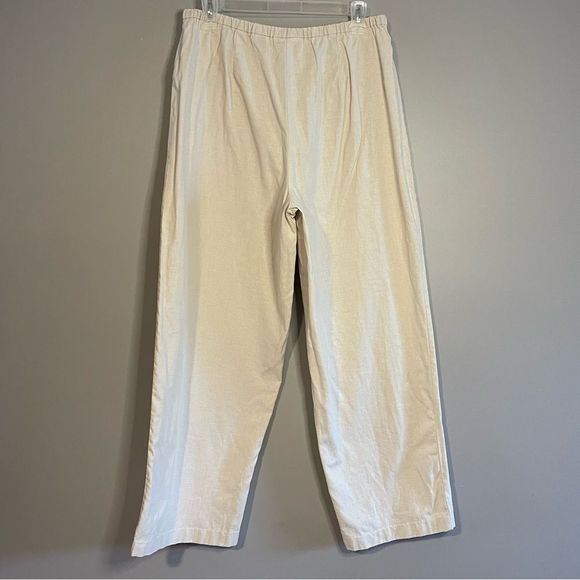 Marsh Landing Linen Blend Wide Leg Cream Pant | M - Picture 3 of 8